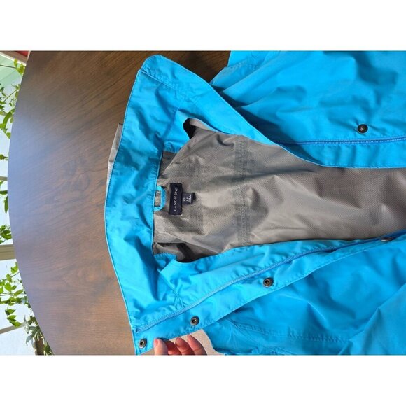 Lands End Women's Blue Zip Button Long Sleeve Stretch Waterproof Jacket Size xs - Picture 12 of 16